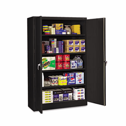 TNNJ1878SUBK Assembled Jumbo Steel Storage Cabinet, 48w x 18d x 78h, Black By TENNSCO