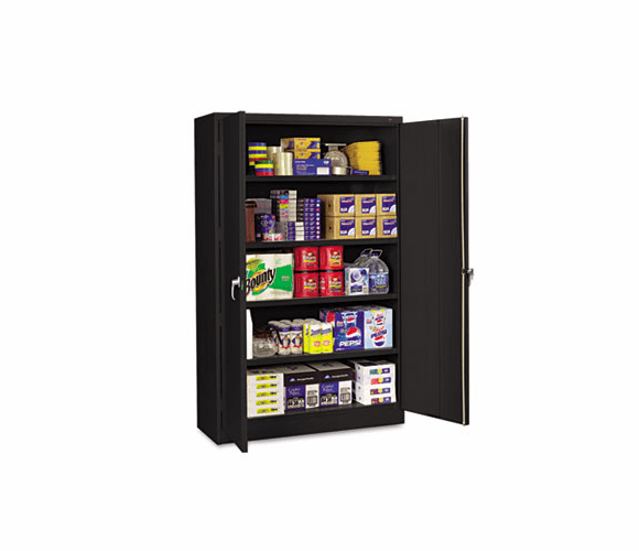 TNNJ1878SUBK Assembled Jumbo Steel Storage Cabinet, 48w x 18d x 78h, Black By TENNSCO