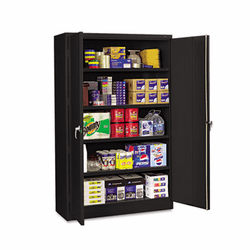 TNNJ2478SUBK Assembled Jumbo Steel Storage Cabinet, 48w x 24d x 78h, Black By TENNSCO