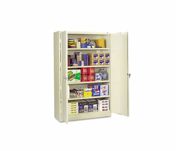 TNNJ2478SUPY Assembled Jumbo Steel Storage Cabinet, 48w x 24d x 78h, Putty By TENNSCO