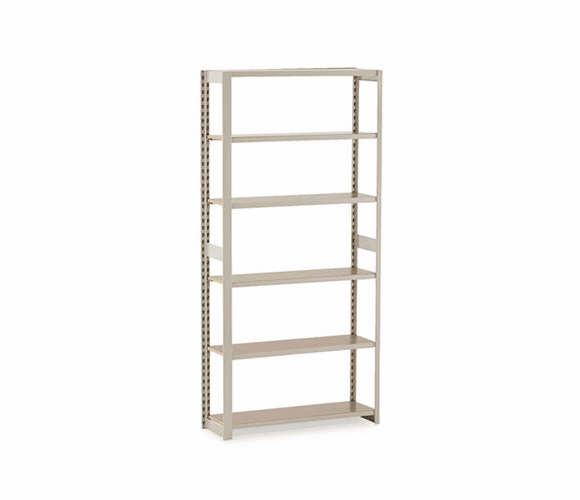 TNNRGL1236ASD Regal Shelving Add-On Unit, 6 Shelves, 36w x 12d x 76h, Sand By TENNSCO