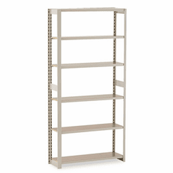 TNNRGL1236ASD Regal Shelving Add-On Unit, 6 Shelves, 36w x 12d x 76h, Sand By TENNSCO