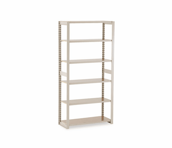 TNNRGL1536ASD Regal Shelving Add-On Unit, 6 Shelves, 36w x 15d x 76h, Sand By TENNSCO