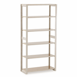 TNNRGL1536ASD Regal Shelving Add-On Unit, 6 Shelves, 36w x 15d x 76h, Sand By TENNSCO