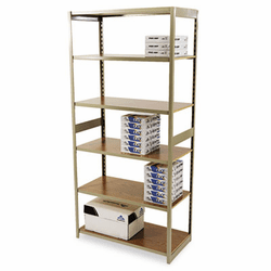 TNNRGL1836SSD Regal Shelving Starter Set, 6 Shelves, 36w x 18d x 76h, Sand By TENNSCO