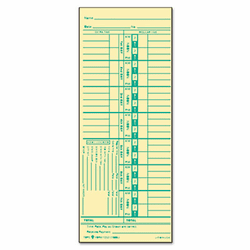 TOP1252 Time Card for Acroprint and Lathem, Weekly, 3-1/2 x 9, 500/Box By TOPS BUSINESS FORMS
