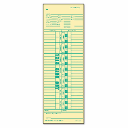 TOP1255 Time Card for Cincinnati, Simplex, Weekly, 3-1/2 x 10-1/2, 500/Box By TOPS BUSINESS FORMS