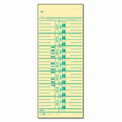 TOP1256 Acroprint, Cincinnati, Lathem, Simplex, Stromberg Time Card 3-1/2 x 9, 500/Box By TOPS BUSINESS FORMS