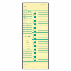 TOP1257 Time Card for Acroprint and Simplex, Weekly, Two-Sided, 3-1/2 x 9, 500/Box By TOPS BUSINESS FORMS