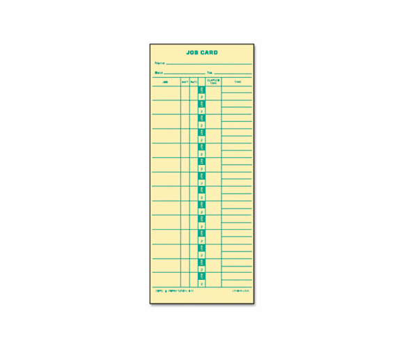 TOP1258 Time Card for Cincinnati, Lathem, Simplex, Job Card, 1-Sided, 3-1/2 x 9, 500/Box By TOPS BUSINESS FORMS