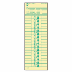 TOP1277 Time Card for Simplex, Semi-Monthly, 3-1/2 x 10-1/2, 500/Box By TOPS BUSINESS FORMS