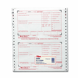 TOP2204 W-2 Tax Form, 4-Part Carbonless, 24 Forms By TOPS BUSINESS FORMS