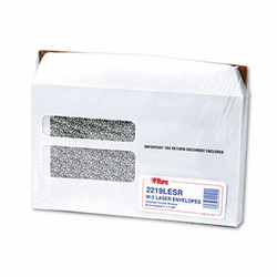 TOP2219LESR Double Window Tax Form Envelope/W-2 Laser Forms,9x5-5/8,50/Pack By TOPS BUSINESS FORMS