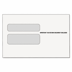 TOP2219LR Double Window Tax Form Envelope for W-2 Laser Forms, 9x5-5/8, 50/Pack By TOPS BUSINESS FORMS