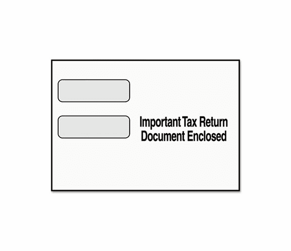 TOP2222 Double Window Tax Form Envelope for 1099 Misc/R Forms, 8 1/2 x 3 3/4, 24/Pack By TOPS BUSINESS FORMS