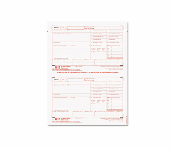 TOP22904KIT Tax Forms/W-2 Tax Forms Kit with 24 Forms, 24 Envelopes, 1 Form W-3 By TOPS BUSINESS FORMS