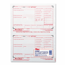 TOP22990 W-2 Tax Form, Four-Part Carbonless, 50 Forms By TOPS BUSINESS FORMS