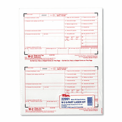 TOP22991 W-2 Tax Form, Six-Part Carbonless, 50 Forms By TOPS BUSINESS FORMS