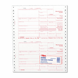 TOP22995 IRS Approved 1099 Tax Form, 5 1/2 x 8, Five-Part Carbonless, 24 Forms By TOPS BUSINESS FORMS