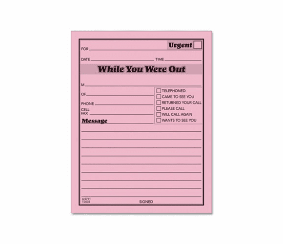 TOP3002P While You Were Out, One-Sided, 4 1/4 x 5 1/2, 50/Pad, Dozen By TOPS BUSINESS FORMS