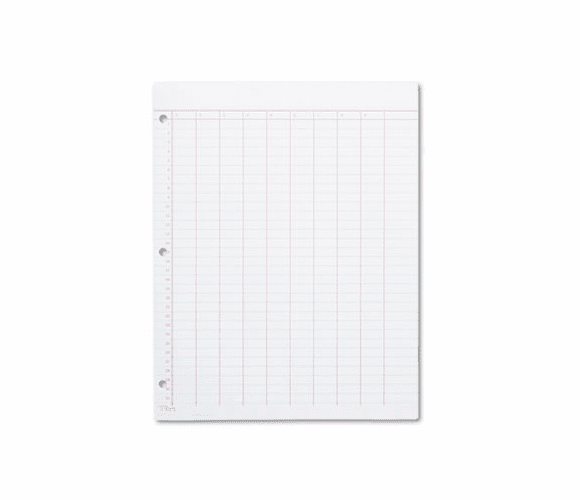 TOP3619 Data Pad w/Numbered Column Headings, Wide Rule, Ltr, White, 50 Sheets/Pad By TOPS BUSINESS FORMS