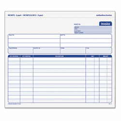 TOP3813 Snap-Off Invoice, 8 1/2 x 7, Three-Part Carbonless, 50 Forms By TOPS BUSINESS FORMS