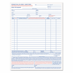 TOP3847 Bill of Lading,16-Line, 8-1/2 x 11, Four-Part Carbonless, 50 Forms By TOPS BUSINESS FORMS