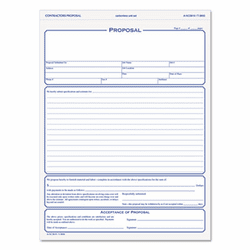 TOP3850 Proposal Form, 8-1/2 x 11, Three-Part Carbonless, 50 Forms By TOPS BUSINESS FORMS