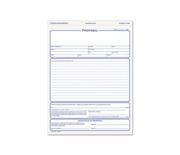 TOP3850 Proposal Form, 8-1/2 x 11, Three-Part Carbonless, 50 Forms By TOPS BUSINESS FORMS