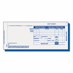 TOP38538 Credit Card Sales Slip, 7 7/8 x 3-1/4, Three-Part Carbonless, 100 Forms By TOPS BUSINESS FORMS