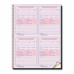 TOP4009 Telephone Message Book, Fax/Mobile Section, 5 1/2 x 3 3/16, Two-Part, 400/Book By TOPS BUSINESS FORMS
