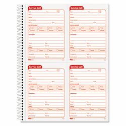 TOP4100 Service Call Book, 4 x 5 1/2, Two-Part Carbonless, 200 Sets/Book By TOPS BUSINESS FORMS