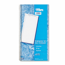 TOP41170 "Things To Do" Spiral Daily Agenda Book, 5 1/2 x 11, Two-Part Carbonless, 50/Pad By TOPS BUSINESS FORMS