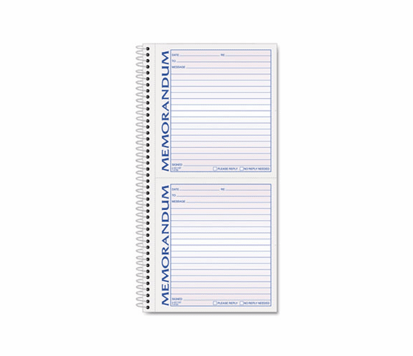 TOP4150 Memorandum Book, 5 x 5 1/2, Two-Part Carbonless, 100 Sets/Book By TOPS BUSINESS FORMS