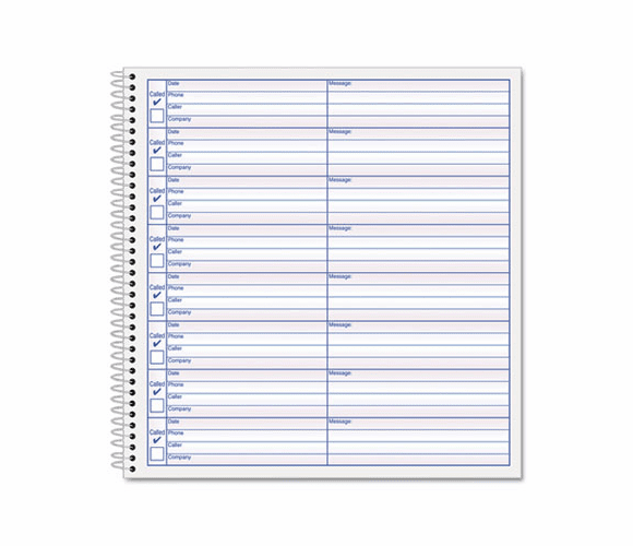 TOP4416 Voice Message Log Books, 8 1/4 x 8 1/2, 800-Message Book By TOPS BUSINESS FORMS