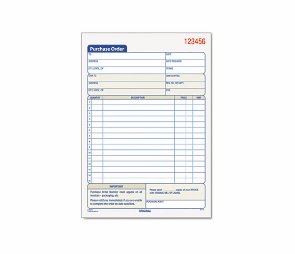 TOP46140 Purchase Order Book, 5-9/16 x 7-15/16, 2-Part Carbonless, 50 Sets/Book By TOPS BUSINESS FORMS