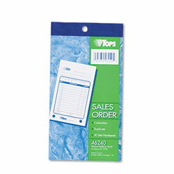 TOP46240 Sales Slip Book, 3-5/8 x 6 3/8, Two-Part Carbonless, 50 Sets/Book By TOPS BUSINESS FORMS