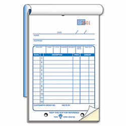 TOP46350 Sales Slip Book, 5 1/2 x 7 7/8, Two-Part Carbonless, 50 Sets/Book By TOPS BUSINESS FORMS
