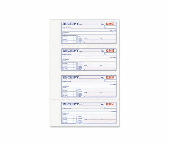 TOP46806 Money and Rent Receipt Books, 2-3/4 x 7 1/8, Two-Part Carbonless, 200 Sets/Book By TOPS BUSINESS FORMS