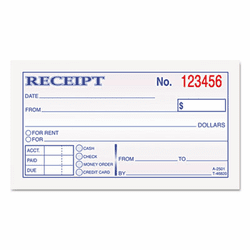 TOP46820 Money and Rent Receipt Books, 2-3/4 x 4 7/8, 2-Part Carbonless, 50 Sets/Book By TOPS BUSINESS FORMS