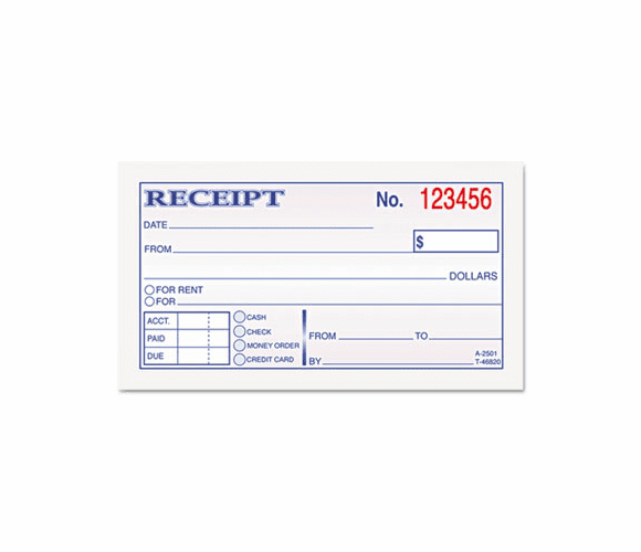 TOP46820 Money and Rent Receipt Books, 2-3/4 x 4 7/8, 2-Part Carbonless, 50 Sets/Book By TOPS BUSINESS FORMS