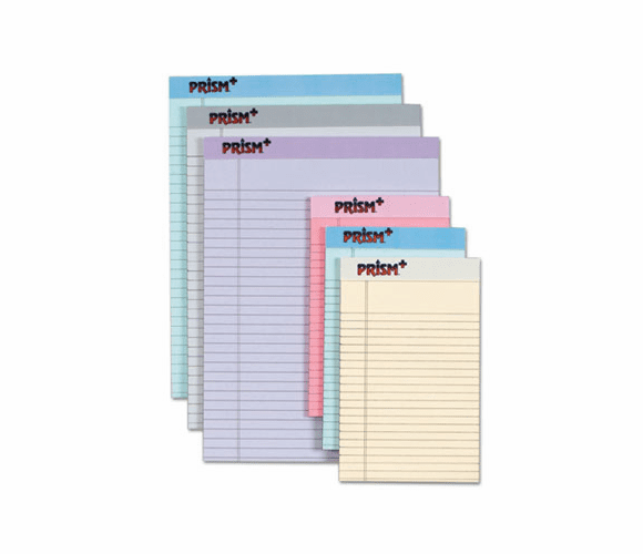 TOP63016 Prism Plus Colored Junior Legal Pads, 5 x 8, Pastels, 6 50-Sheet Pads/Pack By TOPS BUSINESS FORMS