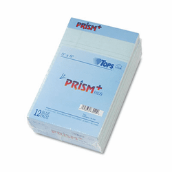 TOP63020 Prism Plus Colored Jr. Legal Pads, 5 x 8, Blue, 50-Sheet Pads, 12/Pack By TOPS BUSINESS FORMS