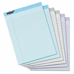 TOP63116 Prism Plus Colored Pads, Legal Rule, Letter, Pastels, 6 50-Sheet Pads/Pack By TOPS BUSINESS FORMS