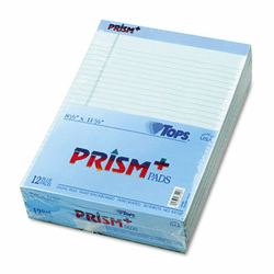 TOP63120 Prism Plus Colored Pads, Legal Rule, Letter, Blue, 50-Sheet Pads, 12/Pack By TOPS BUSINESS FORMS