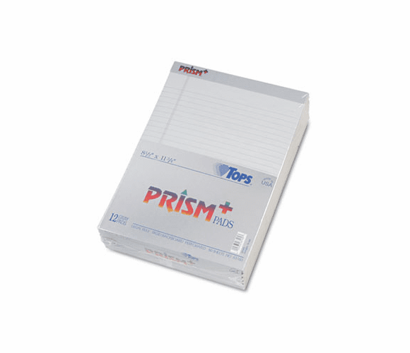 TOP63160 Prism Plus Colored Pads, Legal Rule, Letter, Gray, 50-Sheet Pads, 12/Pack By TOPS BUSINESS FORMS