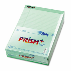 TOP63190 Prism Plus Colored Writing Pads, Legal Rule, Ltr, GN, 50-Sheet Pads, 12/Pack By TOPS BUSINESS FORMS