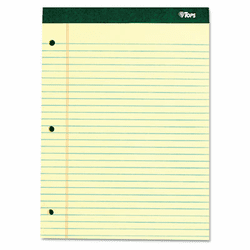 TOP63378 Double Docket Pad, Extra Stiff Back, Legal Rule, Letter, Canary, 100 Sheets By TOPS BUSINESS FORMS
