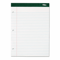 TOP63379 Double Docket Writing Pad, Extra Stiff Back, Legal Rule, Ltr, WE, 100-Sheet By TOPS BUSINESS FORMS