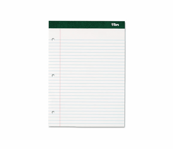TOP63379 Double Docket Writing Pad, Extra Stiff Back, Legal Rule, Ltr, WE, 100-Sheet By TOPS BUSINESS FORMS